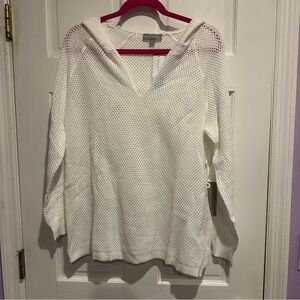 Evolution White V-Neck Women's Sweater